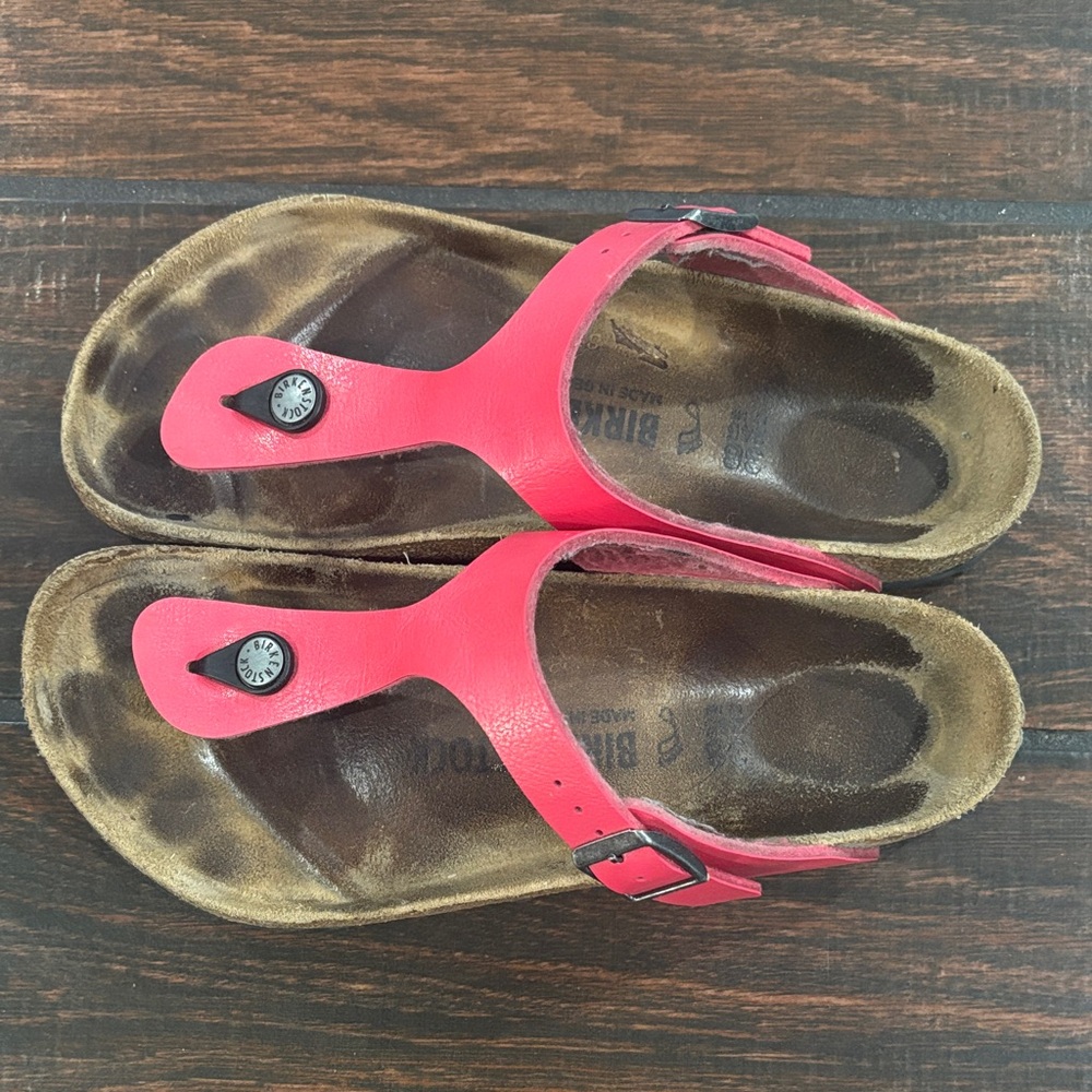 Birkenstock Bright Pink Thong Sandals